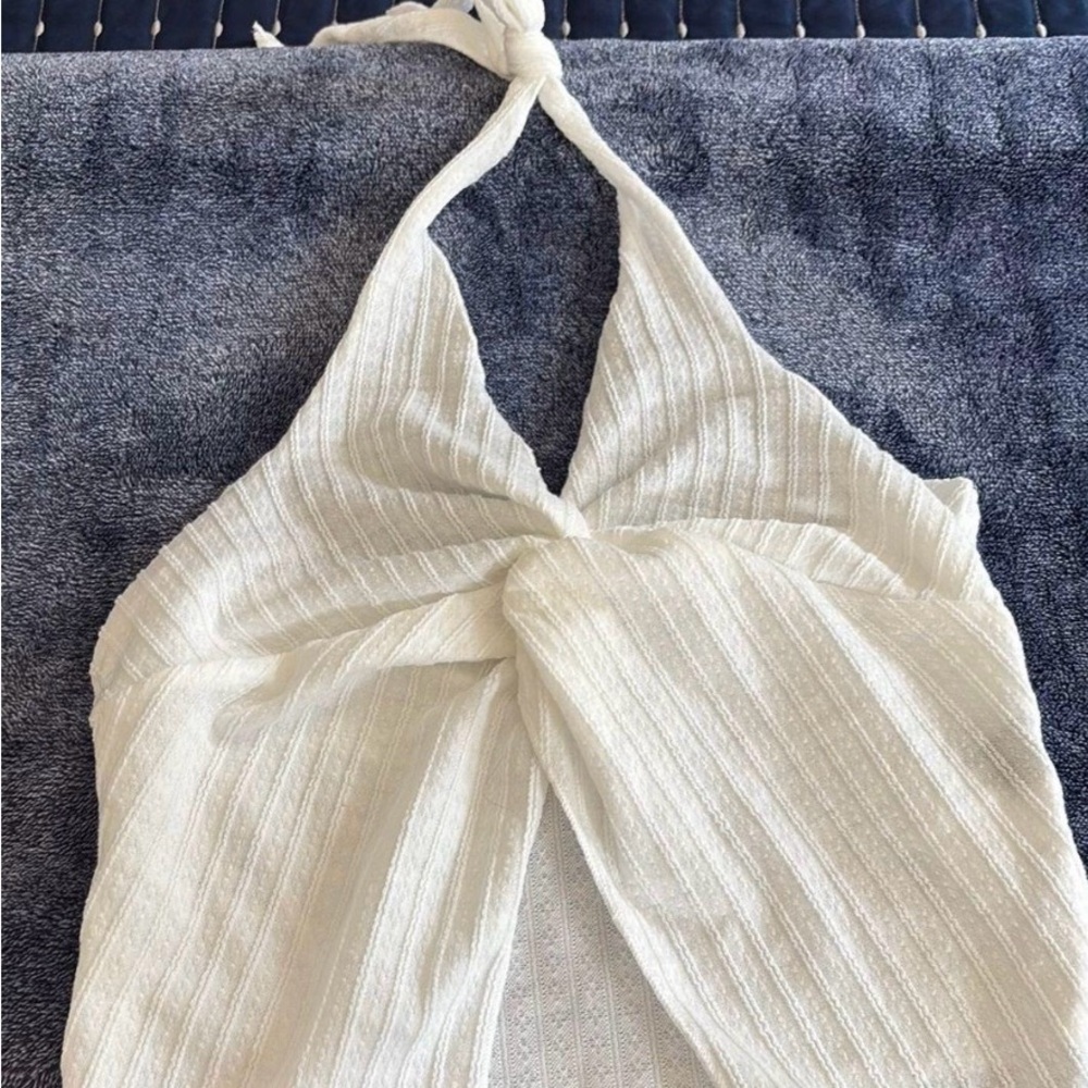 White Halter Top